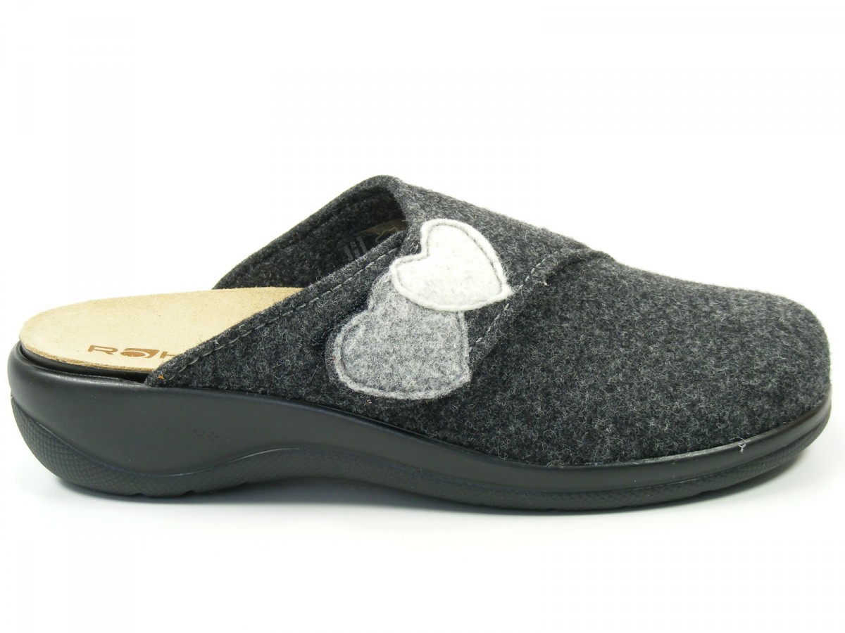 Rohde Schuhe Damen Hausschuhe Pantoffeln Filz Wechselfußbett Potsdam