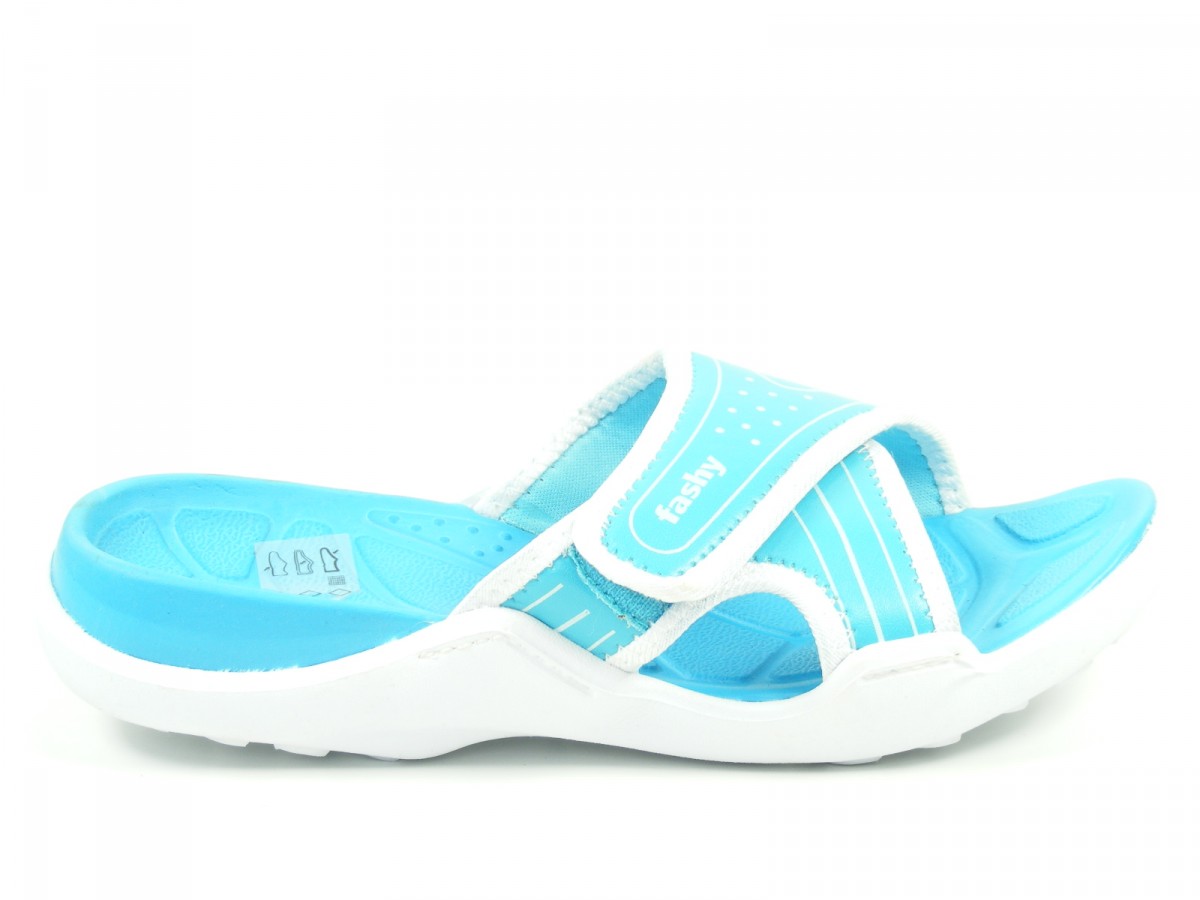 Fashy Tampa Badeschuhe - Bequeme Badelatschen Mit Klettverschluss